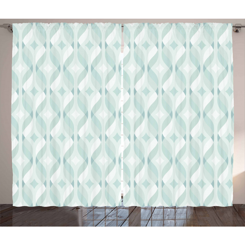 Tangled Lines Rhombus Curtain