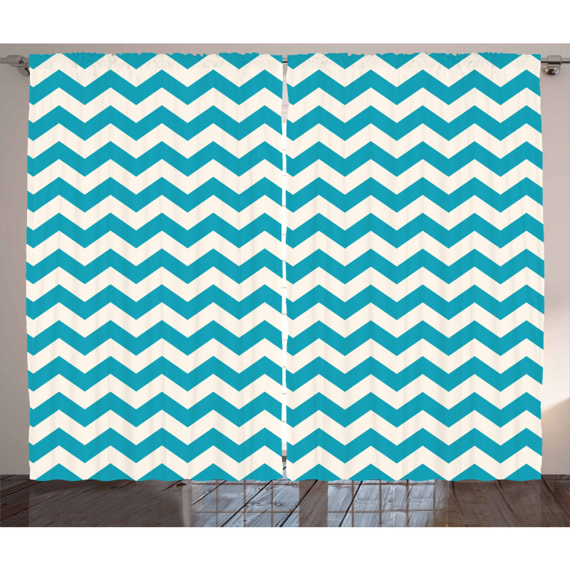 Abstract Chevron Lines Curtain