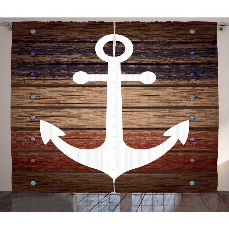 Boat Theme Anchor Motif Curtain