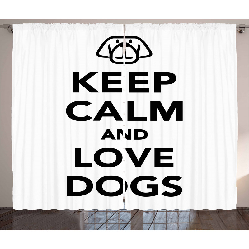 Words for Dog Lovers Curtain