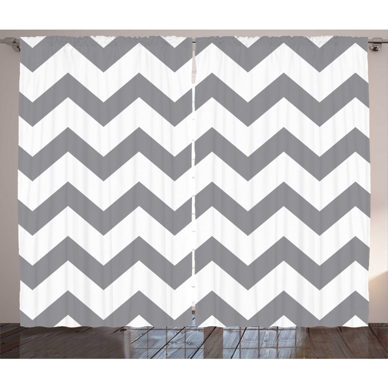 Geometrical Zigzag Stripes Curtain
