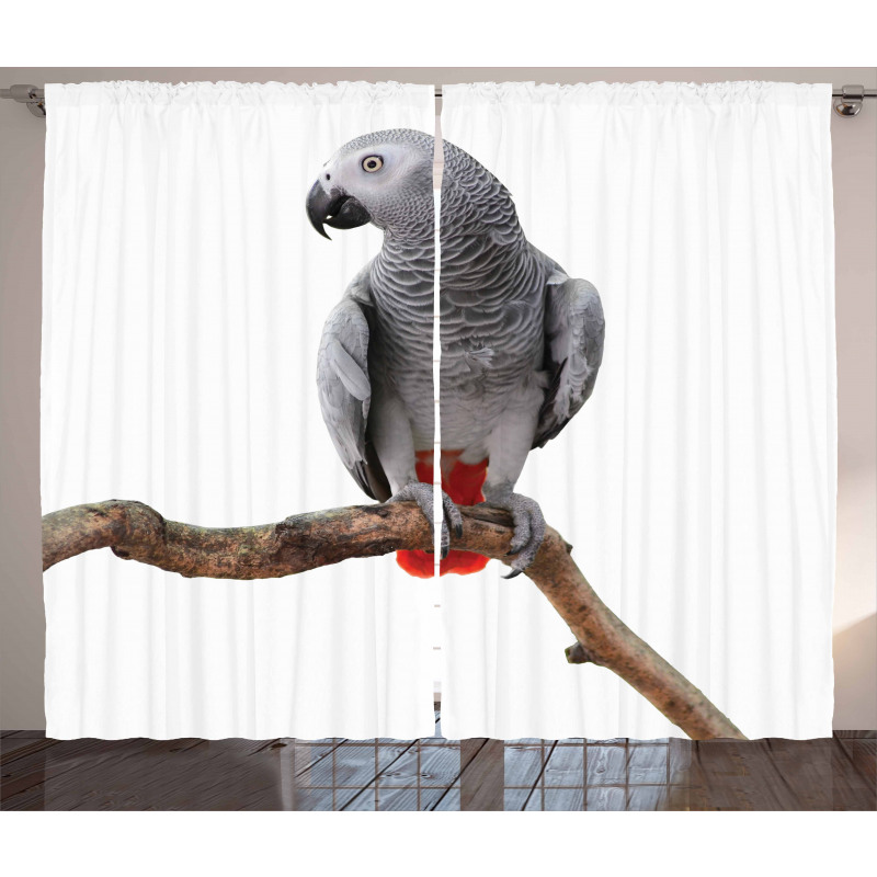 Parrot on a Branch Curtain