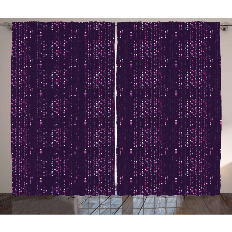 Purple Toned Dots Curtain
