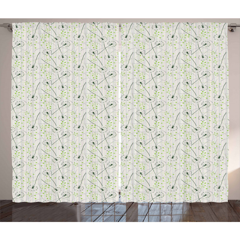 Blowball Flower Motif Curtain