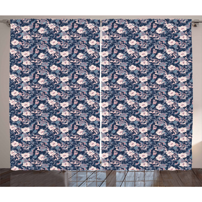 Magnolia and Roses Curtain