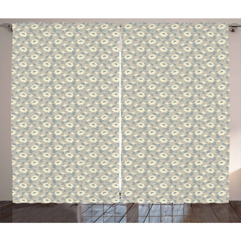 Blooming Feminine Design Curtain