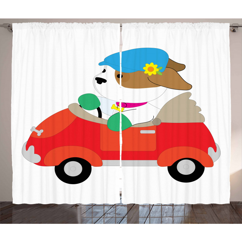 Puppy Driving Cap Curtain