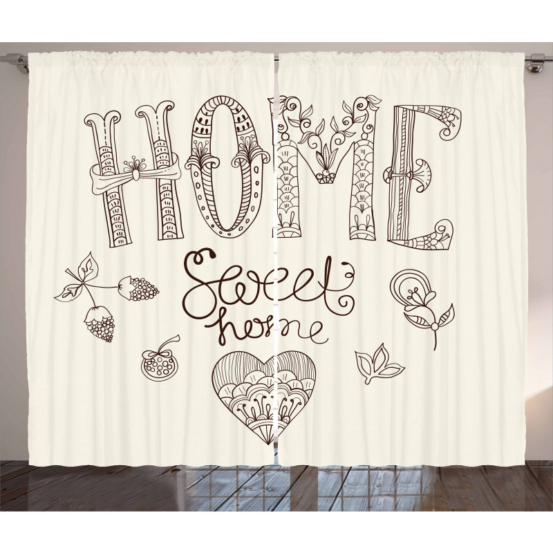 Flowers Heart Curtain