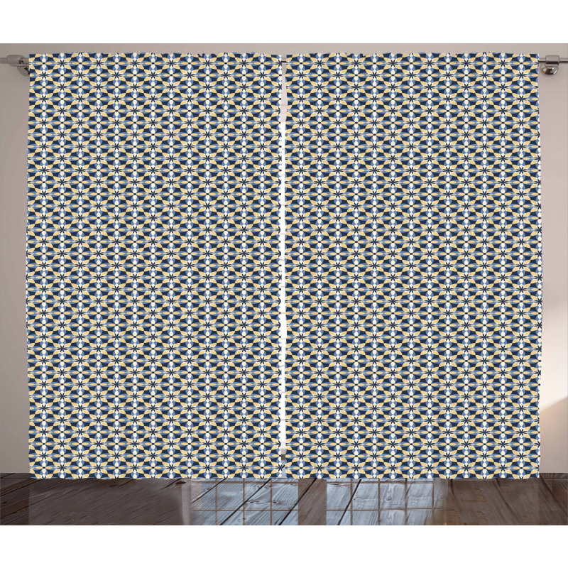 Abstract Ornament Tile Curtain