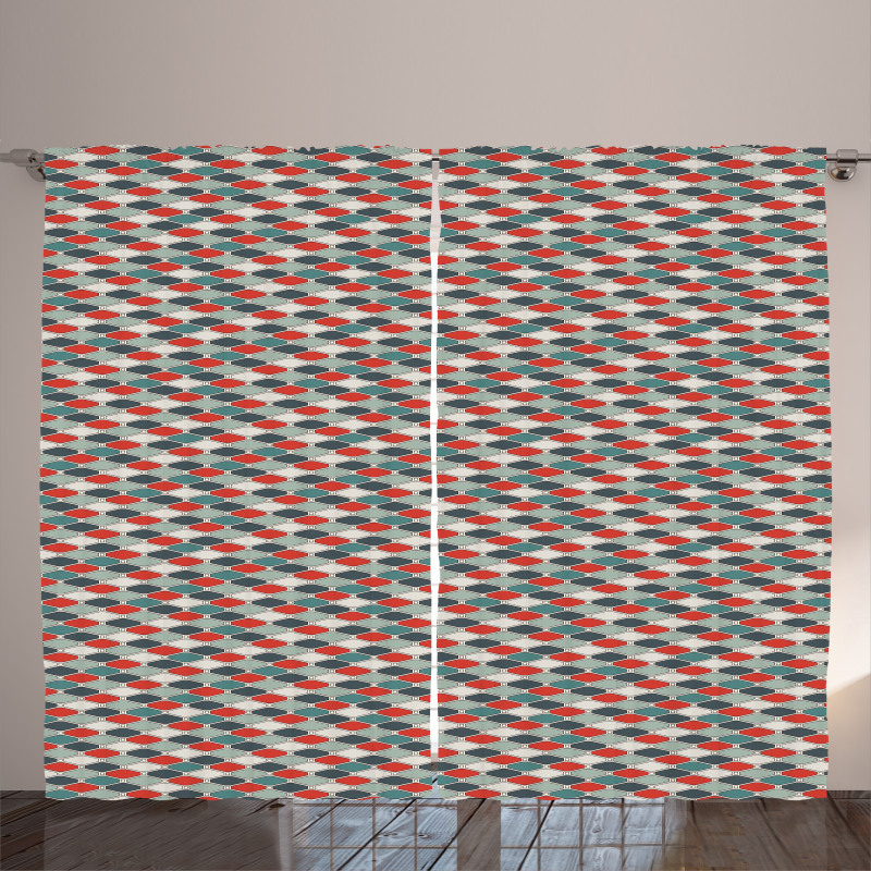 Geometric Mosaic Tile Curtain