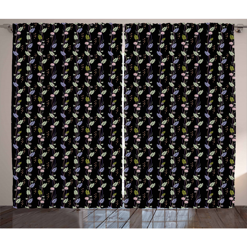 Abstract Blooming Nature Curtain
