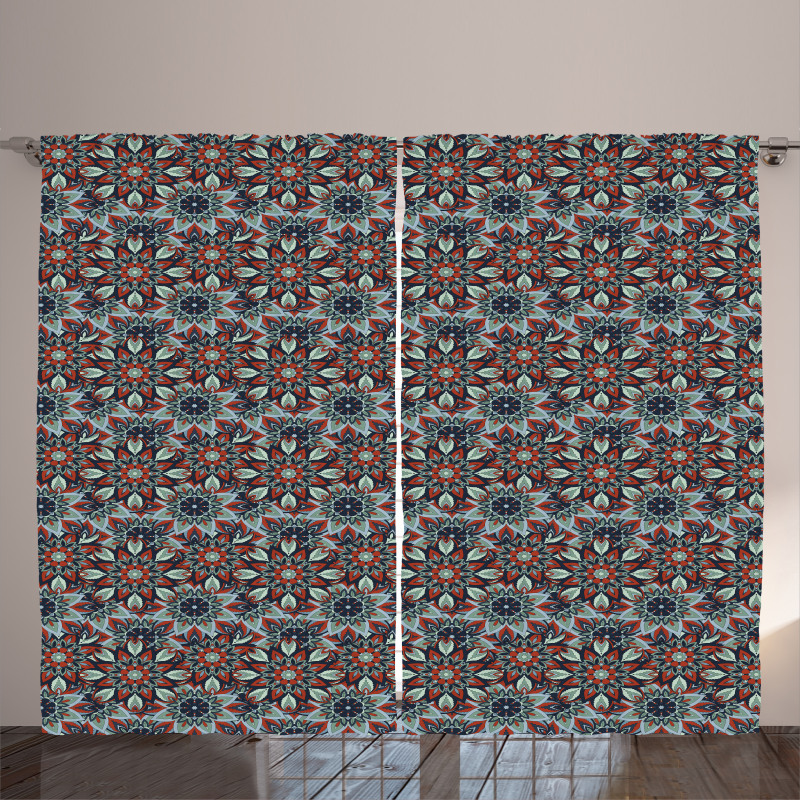 Ottoman Floral Art Curtain