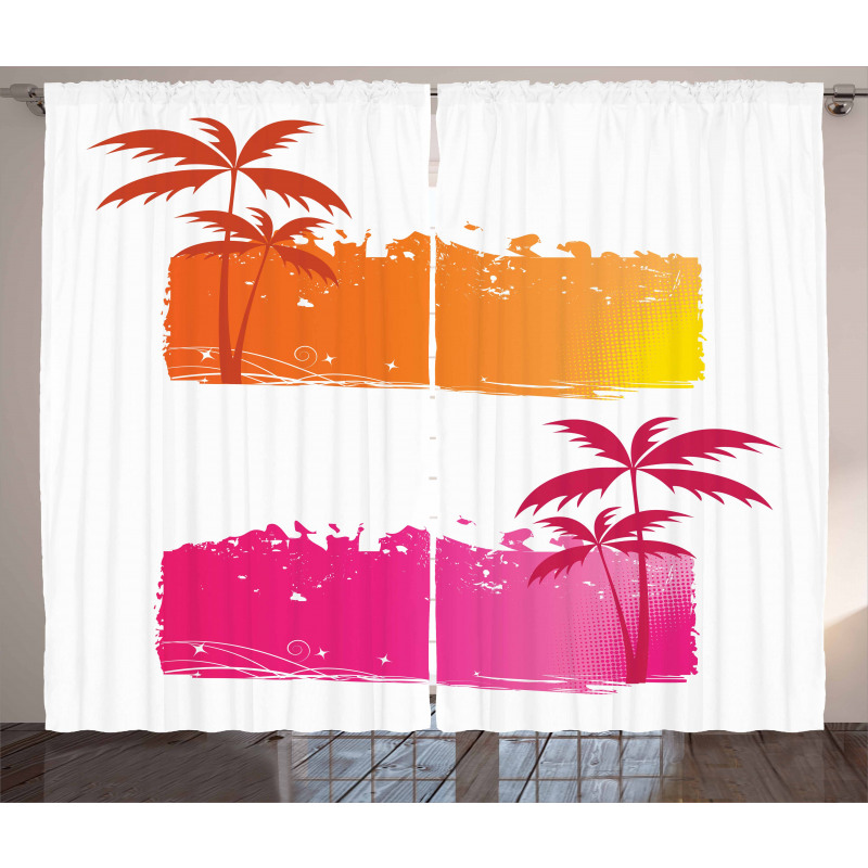 Tropical Grunge Curtain