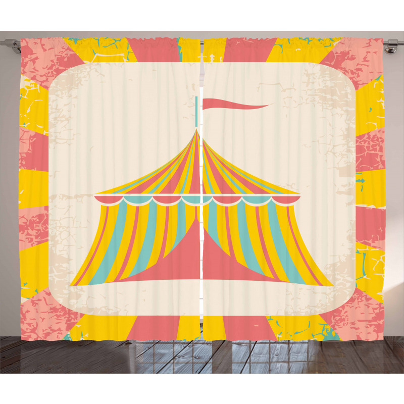 Circus Tent Grunge Curtain