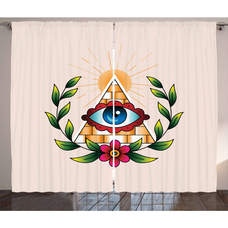 Esoteric Colorful Abstract Curtain