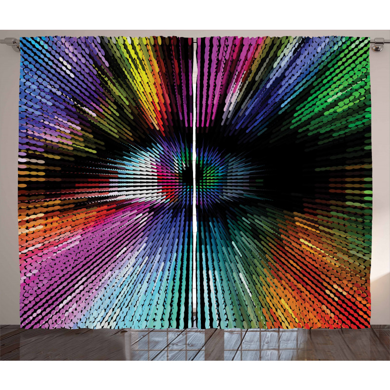 Abstract Vibrant Optical Curtain