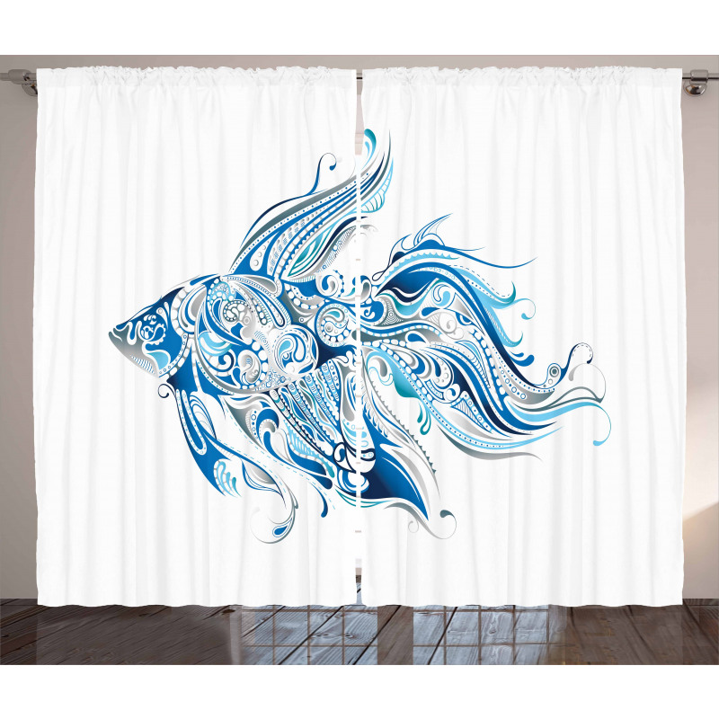 Abstract Betta Splenden Curtain