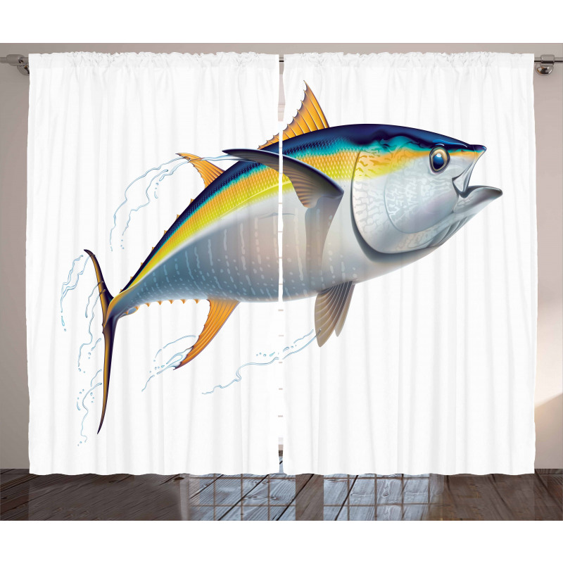 Realistic Yellowfin Tuna Curtain