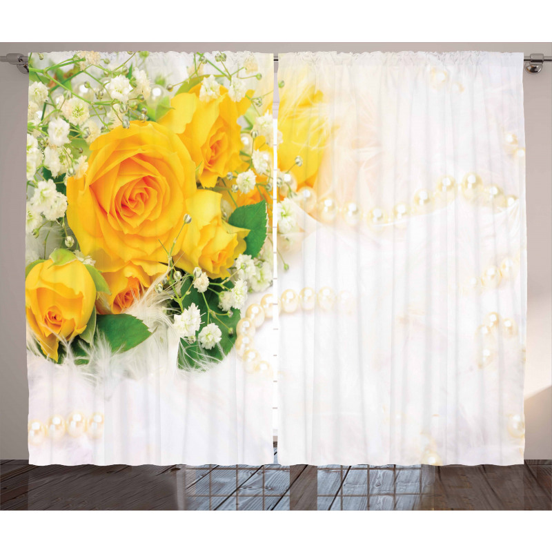 Bouquet of Romantic Flower Curtain