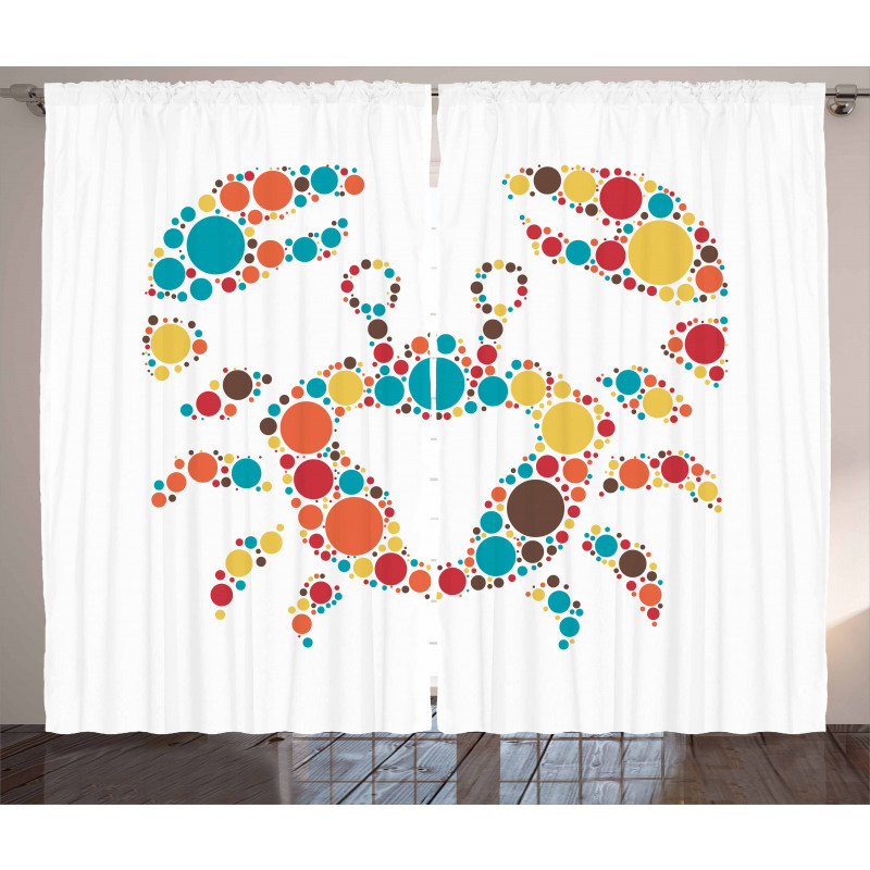 Colorful Dotted Shape Curtain