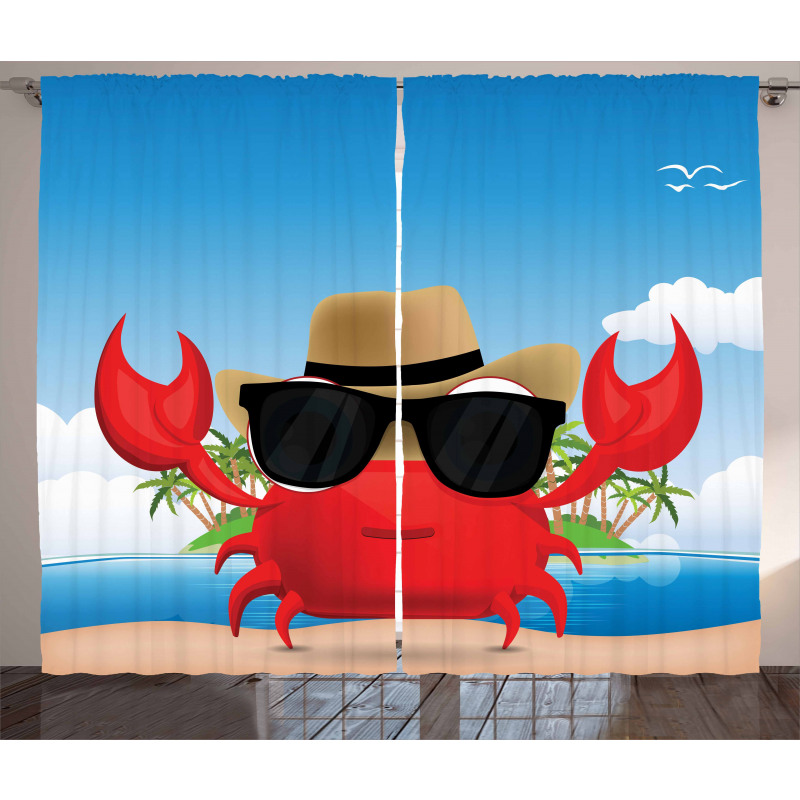Crustacean Sunglasses Hat Curtain