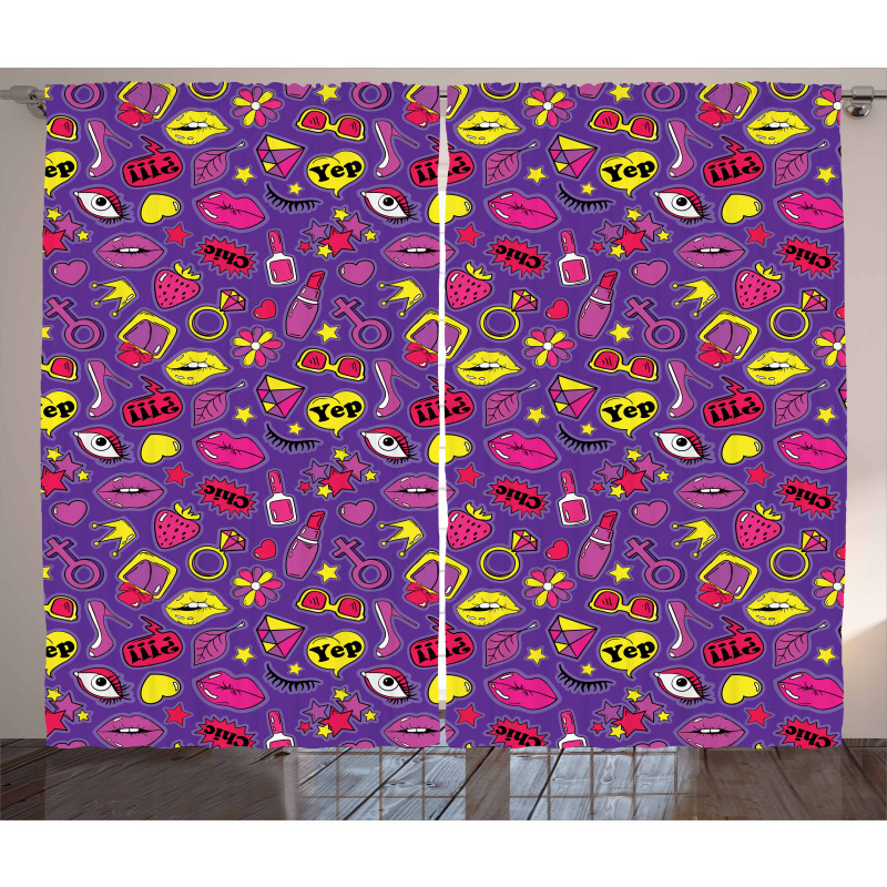 90s Comics for Women Curtain