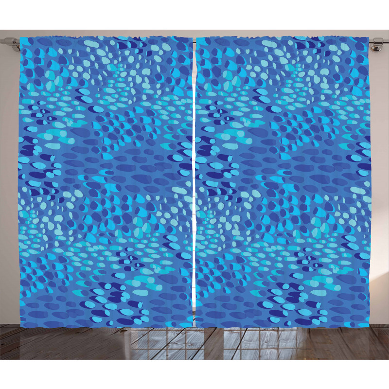 Abstract Fish Skin Scales Curtain