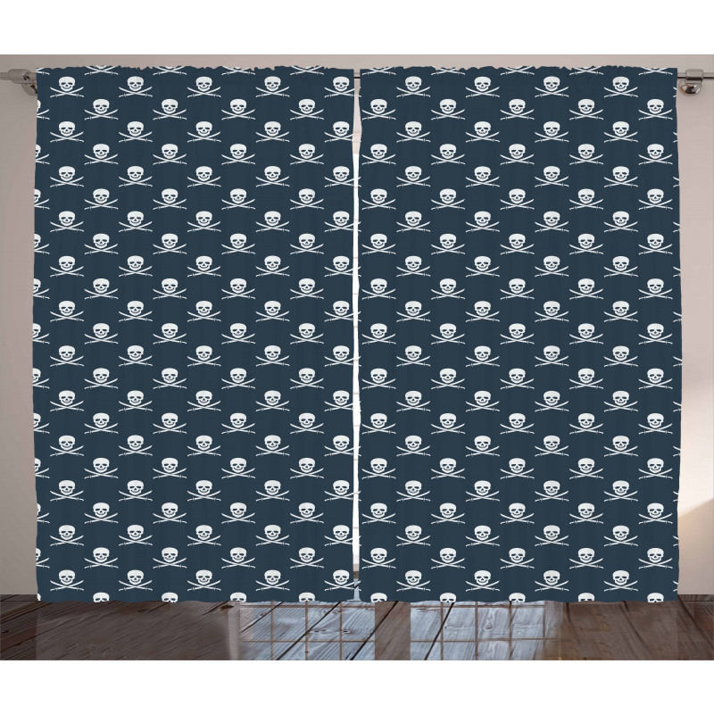 Jolly Roger Pattern Curtain