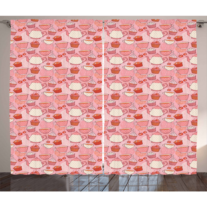Cherries and Cupcakes Curtain