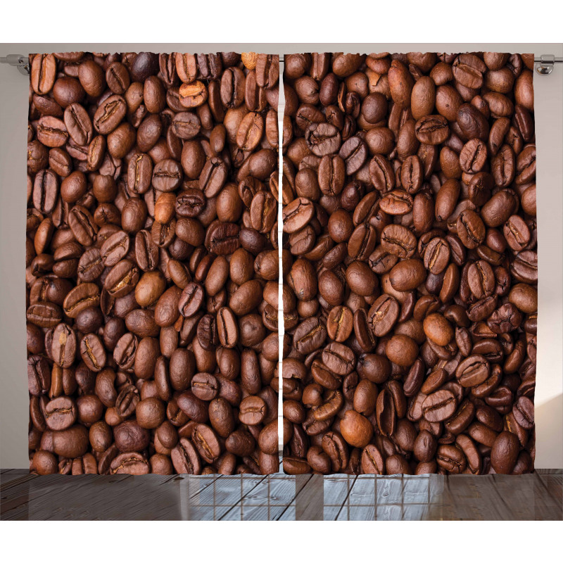Roasted Coffee Grains Curtain