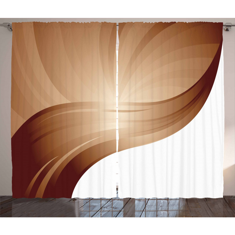 Spiraling Stripe Curtain