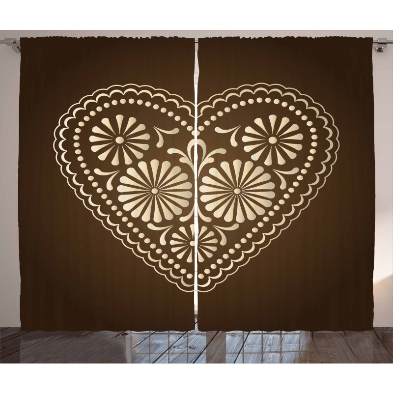 Romantic Heart Pattern Curtain