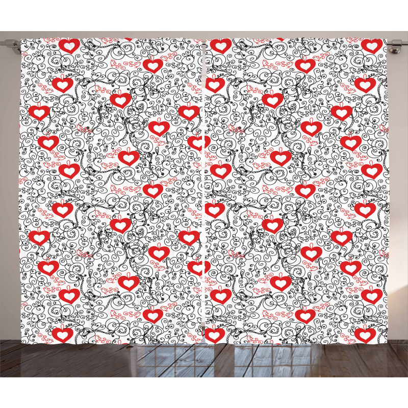 Romantic Hearty Curtain