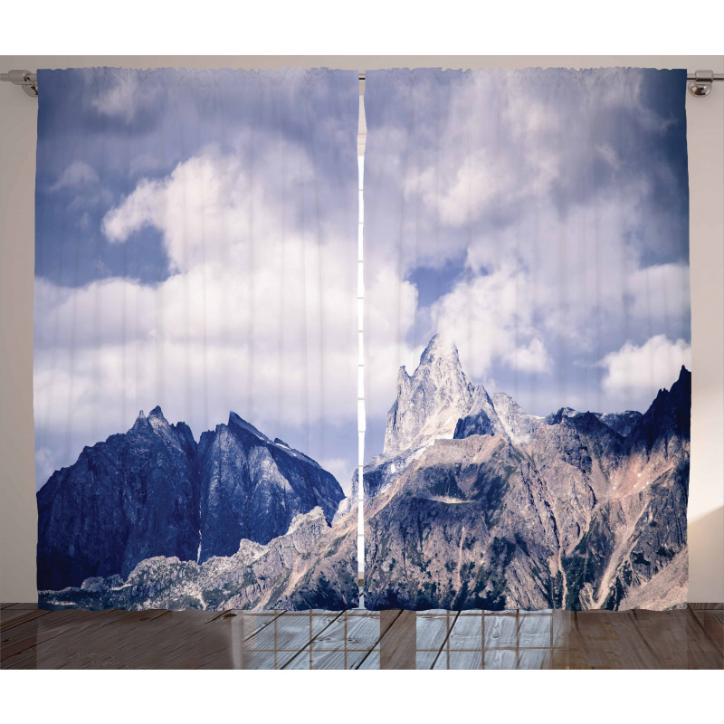 Craggy Peaks Mountains Curtain
