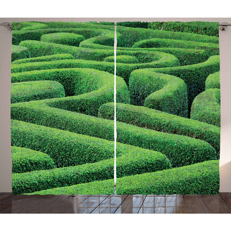 Green Plant Maze Park Curtain