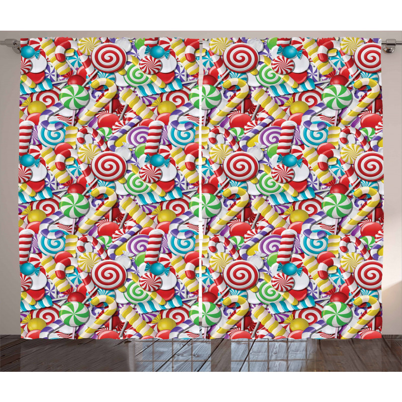 Bonbons Lollipops Curtain