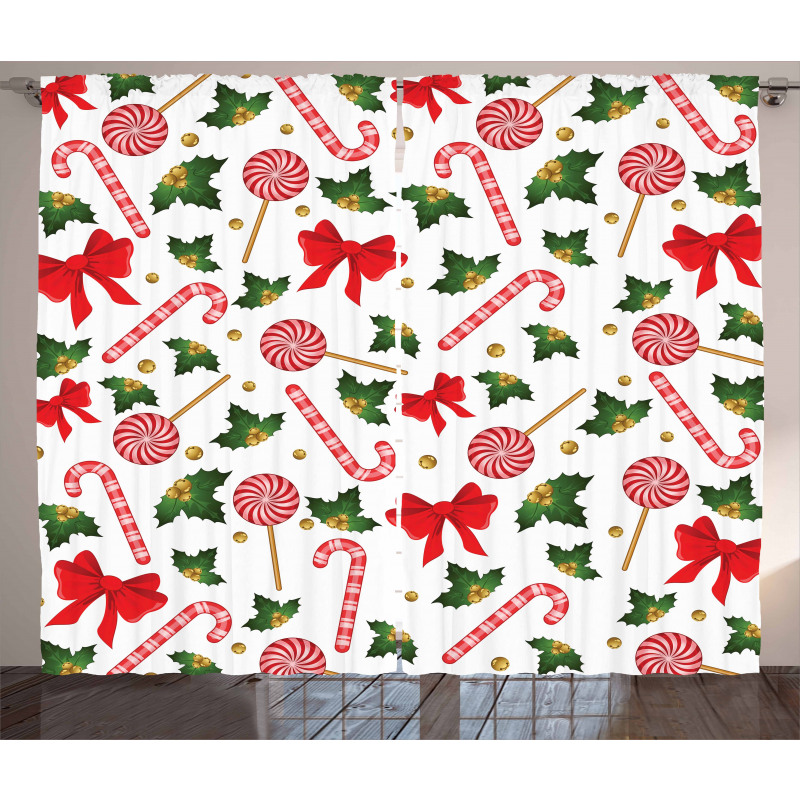 Mistletoe and Sweets Curtain