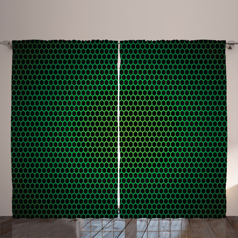 Grid Tile Polygons Curtain