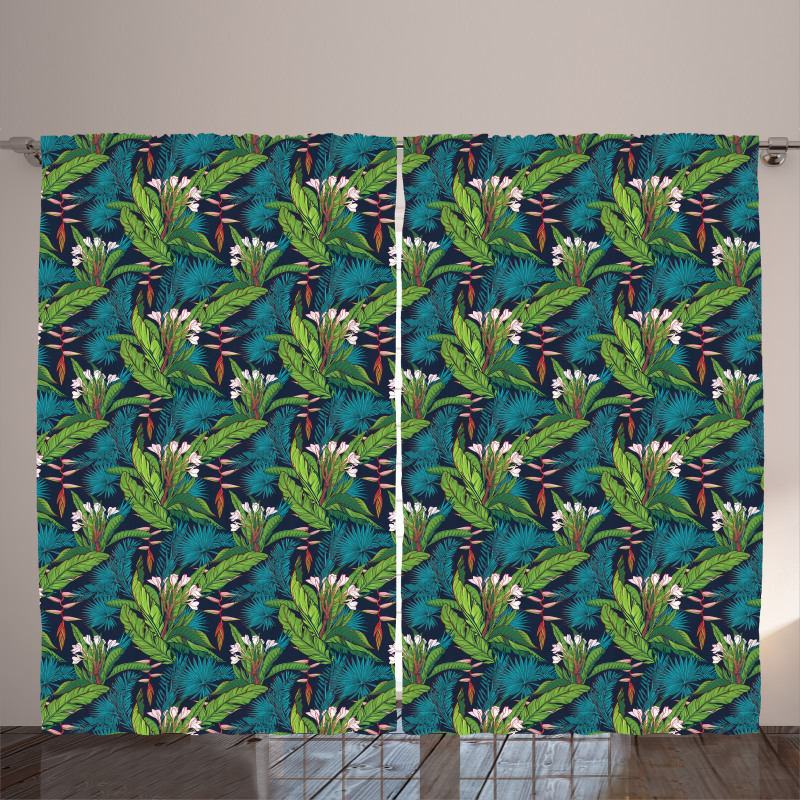 Tropical Jungle Pattern Curtain