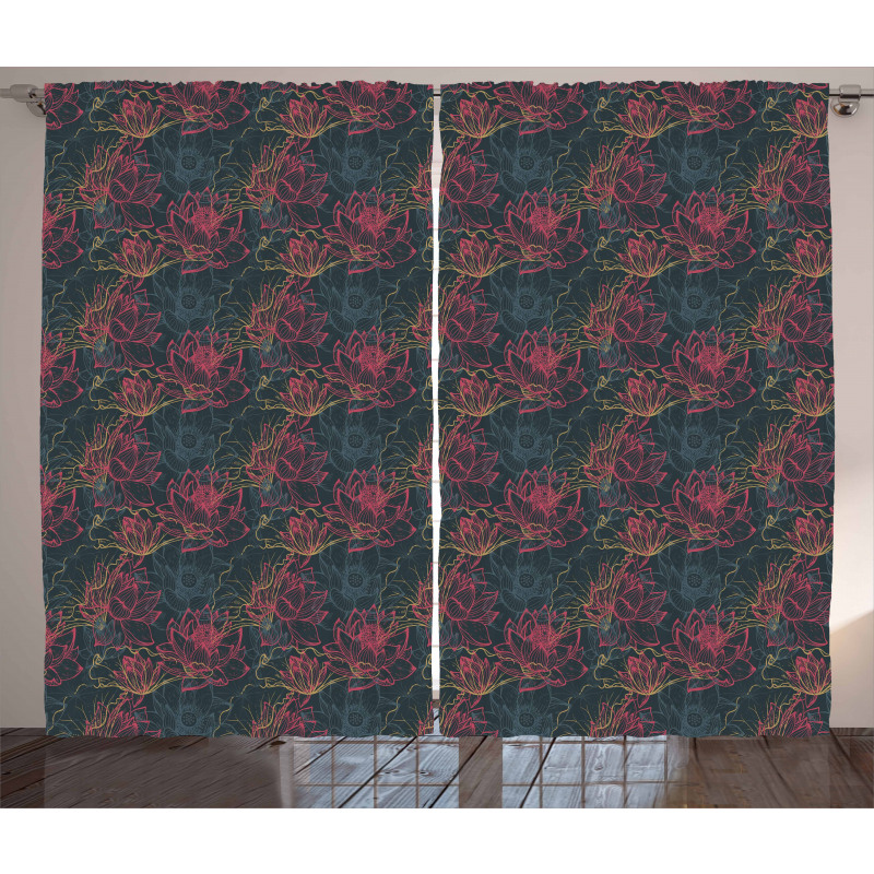 Concept of Flowers of Asia Curtain