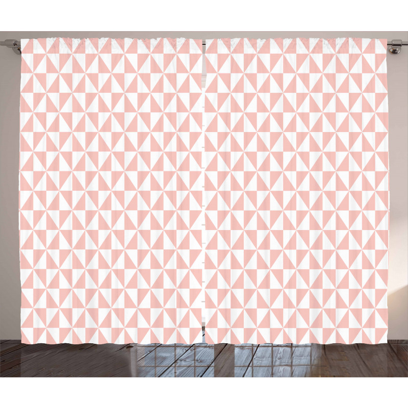 Geometric Mosaic Grid Curtain