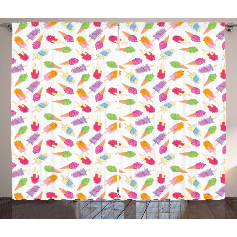 Cartoon Vibrant Color Curtain