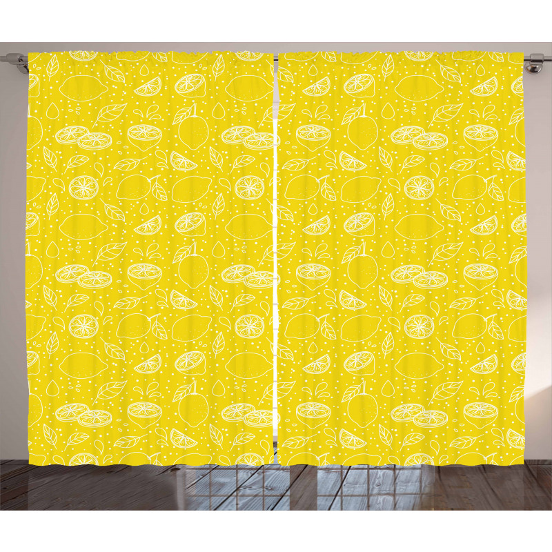 Lemon Design Curtain