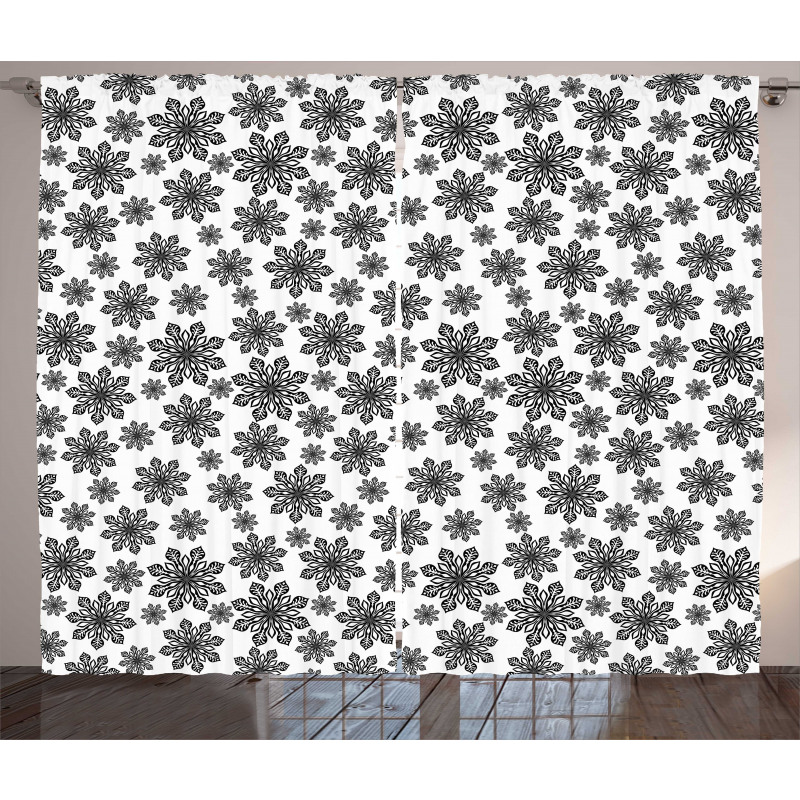 Monochrome Winter Curtain