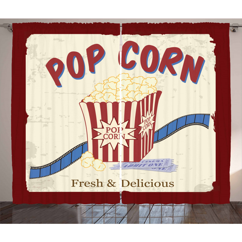 Pop Corn Tickets Curtain