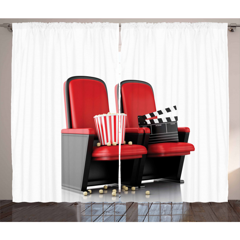3D Theater Seats Curtain