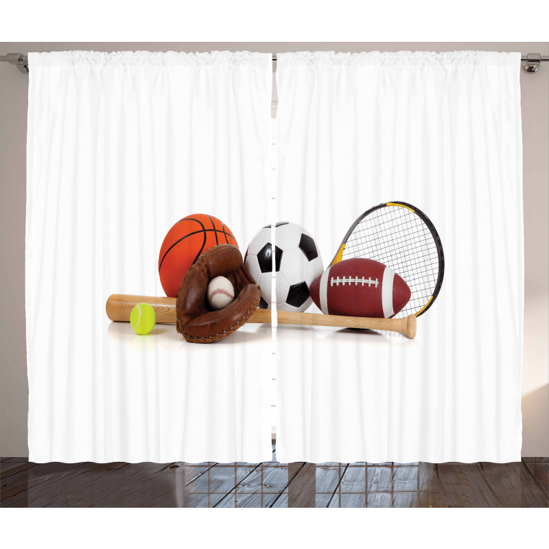 Assorted Sports Equipment Curtain