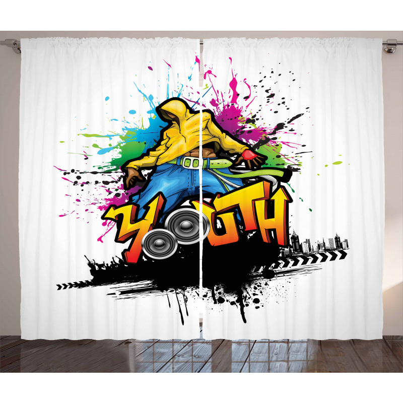 Young Man Hip Hop Culture Curtain