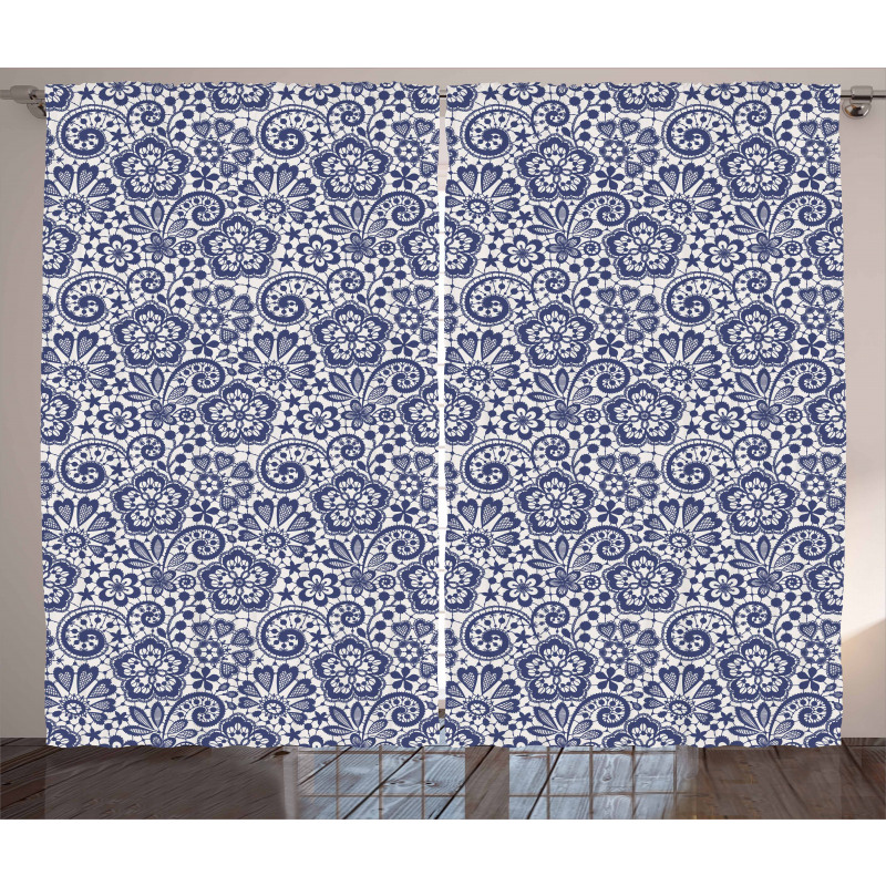 Lace Style Motifs Curtain