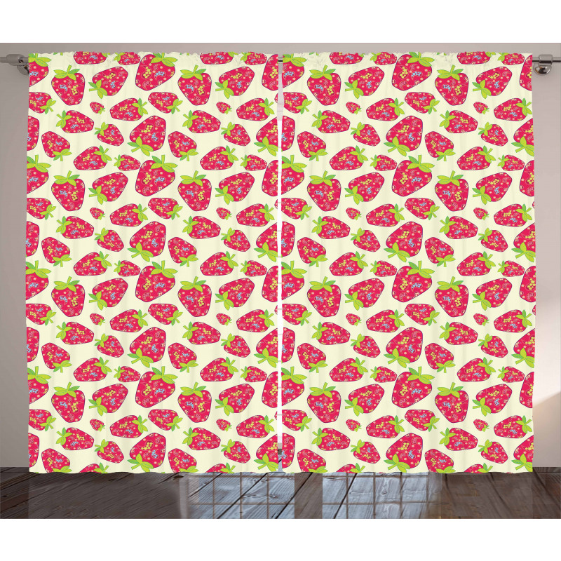 Fruit Paisley Motifs Curtain